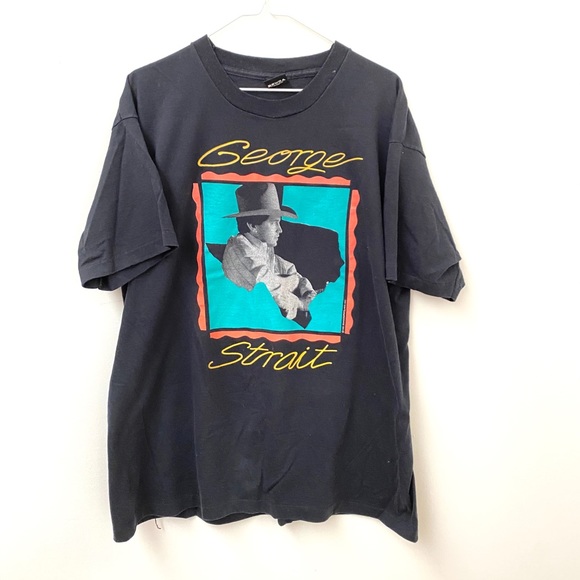 Vintage Tops - Vintage George strait tour shirt